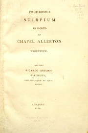Cover of: Prodromus stirpium in horto ad Chapel Allerton vigentium