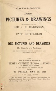 Cover of: Ancient pictures and drawings by Christie, Manson & Woods Ltd.
