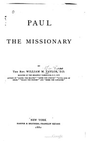 Cover of: Paul the missionary