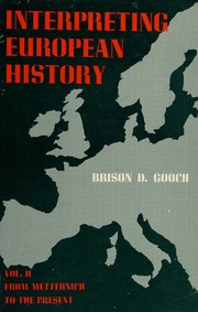 Cover of: Interpreting European history