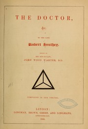 Cover of: The doctor, &c.