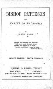 Cover of: Bishop Patteson: the martyr of Melanesia