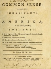 Cover of: [Common sense by Thomas Paine