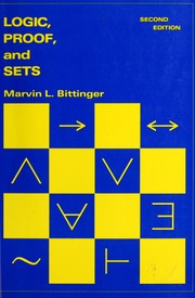 Cover of: Logic, proof, and set theory