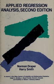 Applied regression analysis by N. R. Draper