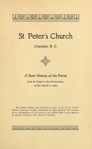 St. Peter's Church, Charlotte, N.C. by Cheshire, Joseph Blount