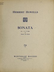 Cover of: Sonata no. 1 in E major for violin and piano