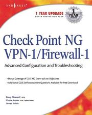 Cover of: Check Point NG VPN-1/Firewall-1: Advanced Configuration and Troubleshooting