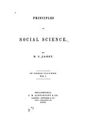 Cover of: Principles of social science