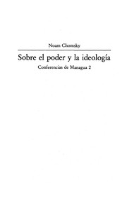 Cover of: Sobre el poder y la ideologi a by Noam Chomsky
