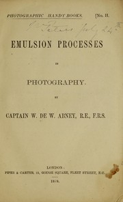 Cover of: Emulsion processes in photography