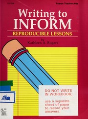 Cover of: Writing to Inform Reproducible Lessons