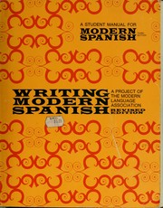 Cover of: Writing modern Spanish: a student manual for Modern Spanish, third edition