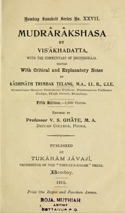 Mudrârâkshasa by Viśākhadatta