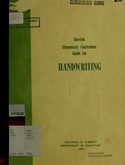 Cover of: Interim elementary curriculum guide for handwriting