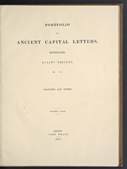 Cover of: Portfolio of ancient capital letters, monograms, quaint designs