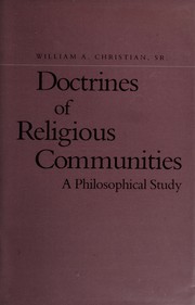 Cover of: Doctrines of religious communities: a philosophical study