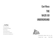 Cover of: The Nazis go underground