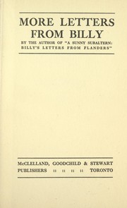 Cover of: More letters from Billy by Billy Gray