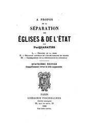 Cover of: À propos de la séparation des églises & de l'état