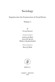Cover of: Sociology: inquiries into the construction of social forms