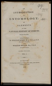 An introduction to entomology by William Kirby