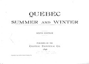 Cover of: Quebec, summer and winter