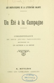 Cover of: Un été à la campagne: correspondance de deux jeunes parisiennes
