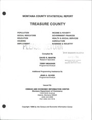 Cover of: Treasure County: Montana county statistical report