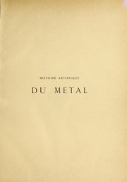Cover of: Histoire artistique du métal