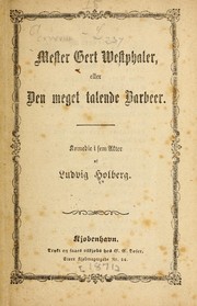 Cover of: Mester Gert Westphaler, eller Den meget talende barbeer