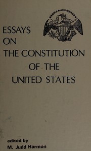 Cover of: Essays on the Constitution of the United States