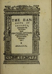 Cover of: The bankette of sapience