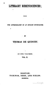 Cover of: Literary reminiscences by Thomas De Quincey