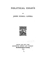 Cover of: Political essays by James Russell Lowell