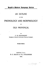 Cover of: An outline of the phonology and morphology of Old Provençal.