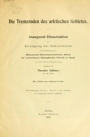 Cover of: Die Trematoden des arktischen Gebietes by Theodor Odhner