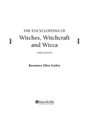 Cover of: Encyclopedia of Witches, Witchcraft, and Wicca