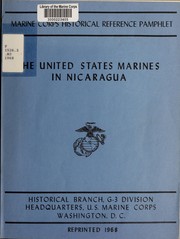 Cover of: The United States Marines in Nicaragua by Bernard C. Nalty