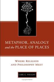 Cover of: Metaphor, Analogy and the Place of Places: Where Religion and Philosophy Meet. (The Provost Series)