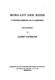 Cover of: Morgant der Riese by Luigi Pulci
