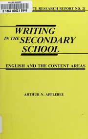 Cover of: Writing in the secondary school: English and the content areas