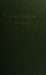 Cover of: Sherwood Anderson: a bibliography