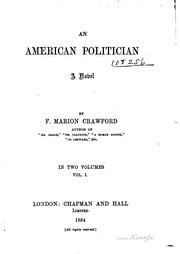 Cover of: An American politician: a novel