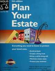 Cover of: Plan your estate