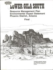 Cover of: Resource management plan/environmental impact statement for the Lower Gila South RMP/EIS area: La Paz, Maricopa, Pima, Pinal, and Yuma counties, Arizona : final