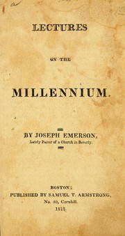 Cover of: Lectures on the Millennium