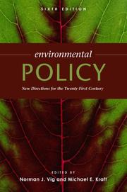 Cover of: Environmental policy: new directions for the twenty-first century