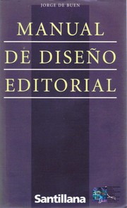 Cover of: Manual de disen o editorial