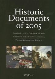 Cover of: Historic Documents Of 2005 (Historic Documents)